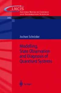 cover of the book Modelling, State Observation and Diagnosis of Quantised Systems