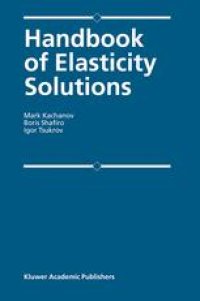 cover of the book Handbook of Elasticity Solutions