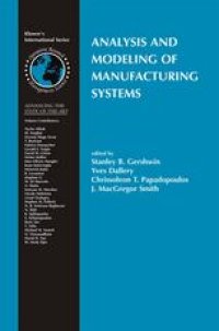 cover of the book Analysis and Modeling of Manufacturing Systems