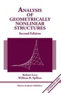 cover of the book Analysis of Geometrically Nonlinear Structures