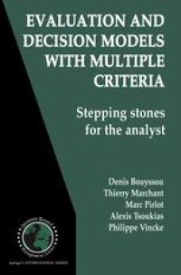 cover of the book Evaluation and Decision Models with Multiple Criteria: Stepping stones for the analyst