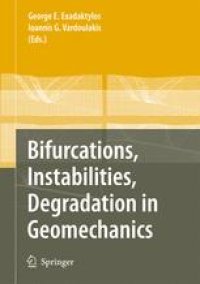 cover of the book Bifurcations, Instabilities, Degradation in Geomechanics