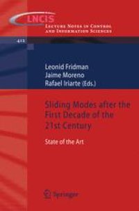 cover of the book Sliding Modes after the First Decade of the 21st Century: State of the Art