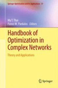 cover of the book Handbook of Optimization in Complex Networks: Theory and Applications