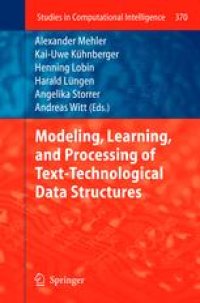 cover of the book Modeling, Learning, and Processing of Text Technological Data Structures