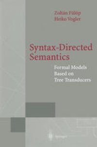 cover of the book Syntax-Directed Semantics: Formal Models Based on Tree Transducers