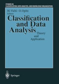 cover of the book Classification and Data Analysis: Theory and Application Proceedings of the Biannual Meeting of the Classification Group of Società Italiana di Statistica (SIS) Pescara, July 3–4, 1997