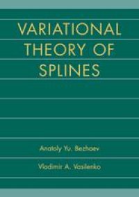 cover of the book Variational Theory of Splines