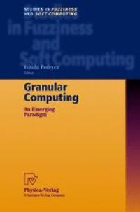 cover of the book Granular Computing: An Emerging Paradigm