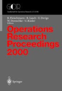 cover of the book Operations Research Proceedings: Selected Papers of the Symposium on Operations Research (OR 2000) Dresden, September 9–12, 2000