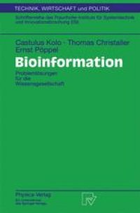 cover of the book Bioinformation: Problemlösungen für die Wissensgesellschaft