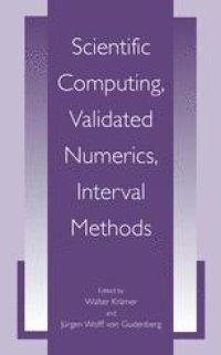 cover of the book Scientific Computing, Validated Numerics, Interval Methods