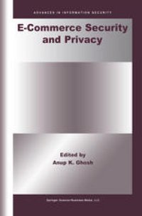 cover of the book E-Commerce Security and Privacy