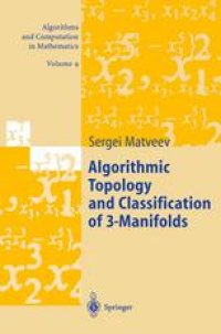 cover of the book Algorithmic Topology and Classification of 3-Manifolds