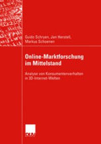 cover of the book Online-Marktforschung im Mittelstand: Analyse von Konsumentenverhalten in 3D-Internet-Welten