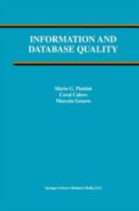 cover of the book Information and Database Quality