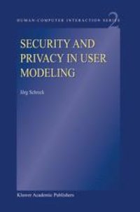 cover of the book Security and Privacy in User Modeling