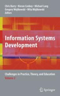 cover of the book Information Systems Development: Challenges in Practice, Theory, and Education Volume 2