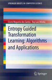 cover of the book Entropy Guided Transformation Learning: Algorithms and Applications