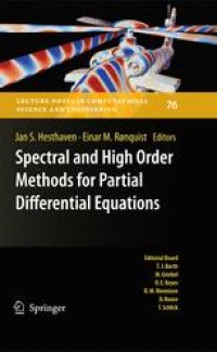 cover of the book Spectral and High Order Methods for Partial Differential Equations: Selected papers from the ICOSAHOM '09 conference, June 22-26, Trondheim, Norway