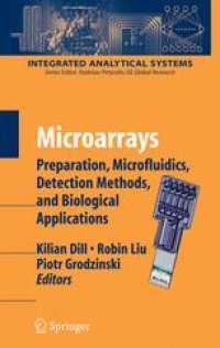 cover of the book Microarrays: Preparation, Microfluidics, Detection Methods, and Biological Applications