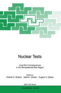 cover of the book Nuclear Tests: Long-Term Consequences in the Semipalatinsk/Altai Region