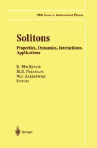 cover of the book Solitons: Properties, Dynamics, Interactions, Applications