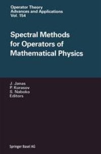 cover of the book Spectral Methods for Operators of Mathematical Physics