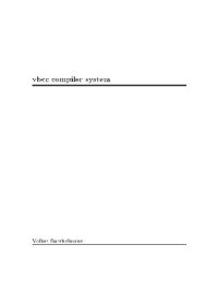 cover of the book VBCC compiler system