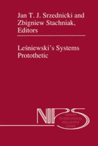 cover of the book Leśniewski’s Systems Protothetic