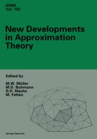 cover of the book New Developments in Approximation Theory: 2nd International Dortmund Meeting (IDoMAT) ’98, Germany, February 23–27, 1998