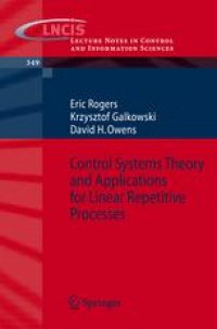 cover of the book Control Systems Theory and Applications for Linear Repetitive Processes