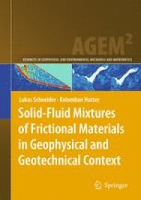 cover of the book Solid-Fluid Mixtures of Frictional Materials in Geophysical and Geotechnical Context: Based on a Concise Thermodynamic Analysis