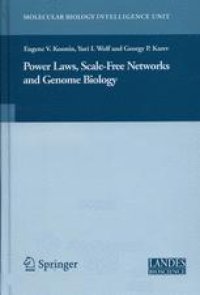 cover of the book Power Laws, Scale-Free Networks and Genome Biology