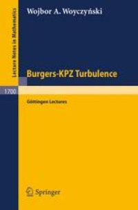 cover of the book Burgers-KPZ Turbulence: Göttingen Lectures