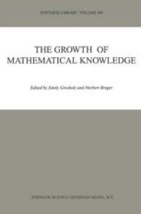 cover of the book The Growth of Mathematical Knowledge