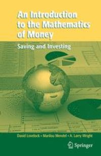 cover of the book An Introduction to the Mathematics of Money: Saving and Investing