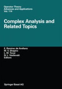 cover of the book Complex Analysis and Related Topics