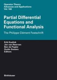 cover of the book Partial Differential Equations and Functional Analysis: The Philippe Clément Festschrift