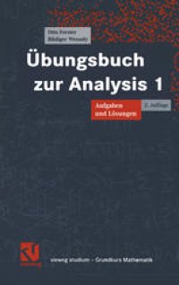 cover of the book Übungsbuch zur Analysis 1: Aufgaben und Lösungen