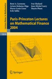 cover of the book Paris-Princeton Lectures on Mathematical Finance 2004