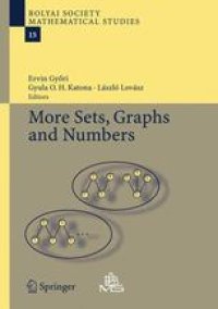 cover of the book More Sets, Graphs and Numbers: A Salute to Vera Sós and András Hajnal