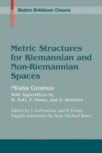 cover of the book Metric Structures for Riemannian and Non-Riemannian Spaces