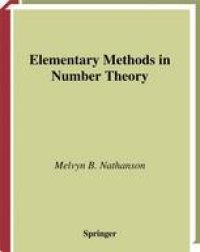 cover of the book Elementary Methods in Number Theory