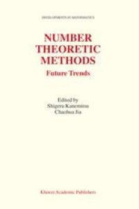 cover of the book Number Theoretic Methods: Future Trends