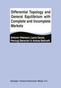 cover of the book Differential Topology and General Equilibrium with Complete and Incomplete Markets