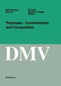 cover of the book Polytopes — Combinatorics and Computation