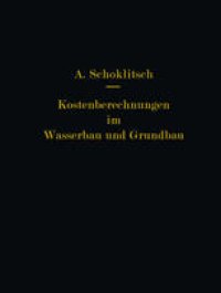 cover of the book Kostenberechnungen im Wasserbau und Grundbau