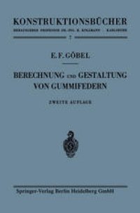 cover of the book Berechnung und Gestaltung von Gummifedern