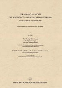 cover of the book Einfluß der Oberfläche auf das Verschleißverhalten von Schmiedegesenken